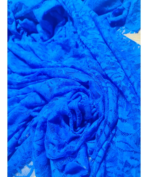 Delikatna elastyczna Koronka tiulowa chabrowa szer.150cm